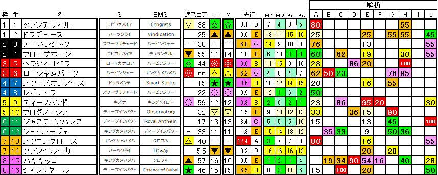 2024　有馬記念　ラップ適性